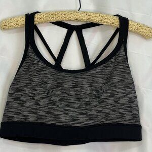 Reebok Black White Gray sports bra XL